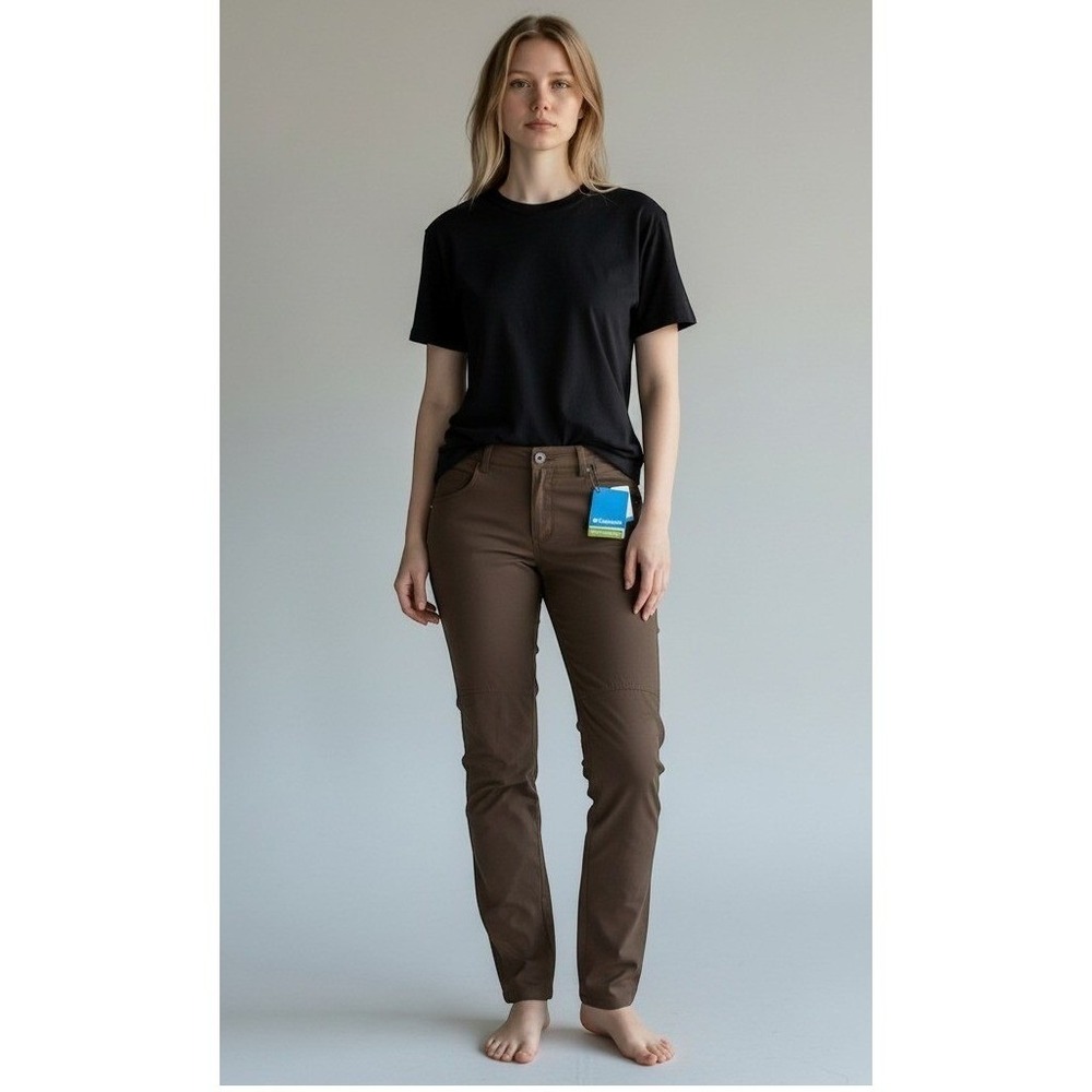New Women Columbia Omni Shield Straight Leg Pants Sz M (WP322)